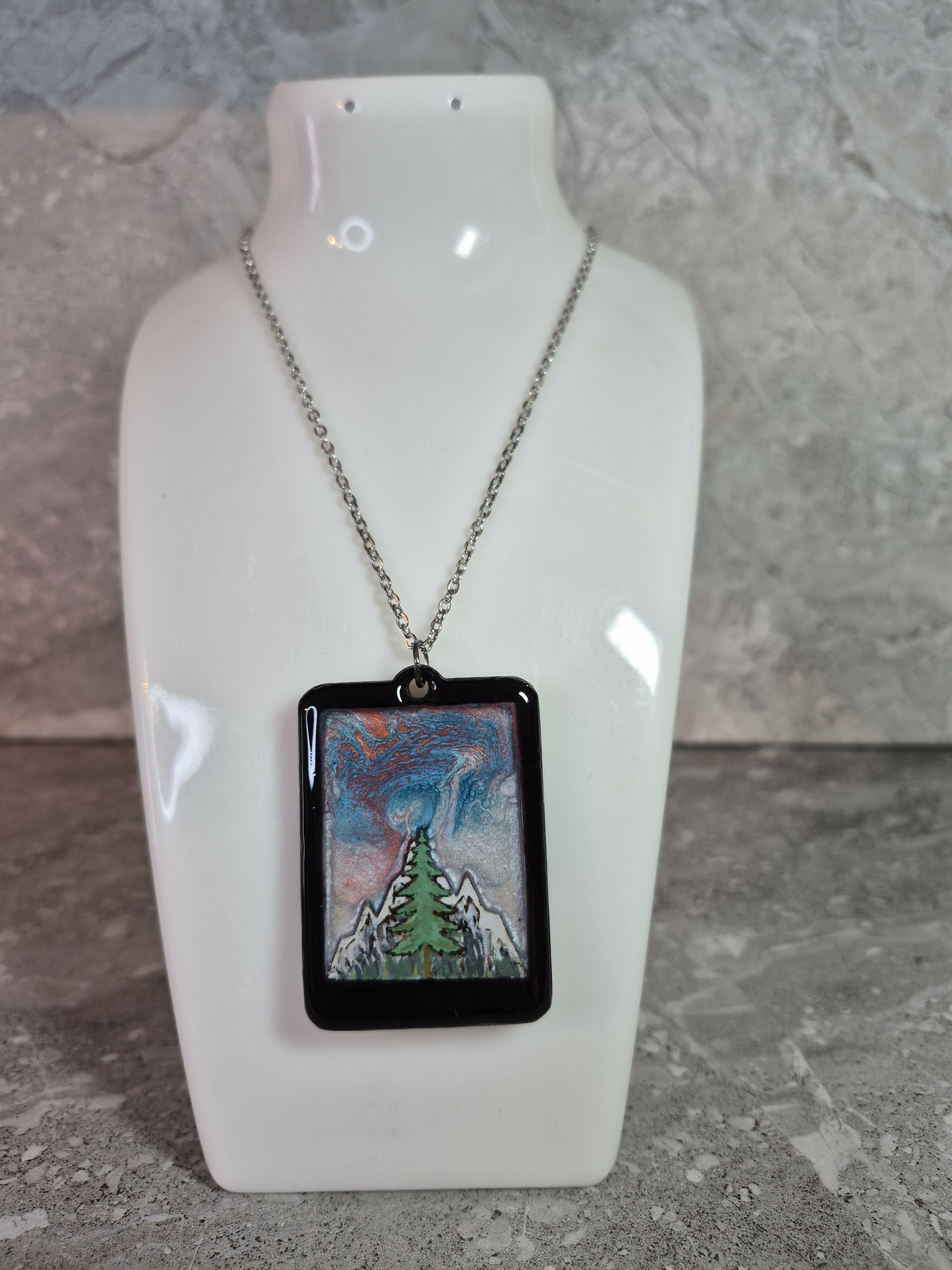 Unique Handcrafted Landscape View Pendant
