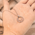 Hammered Triple Circle Stainless Steel Necklace