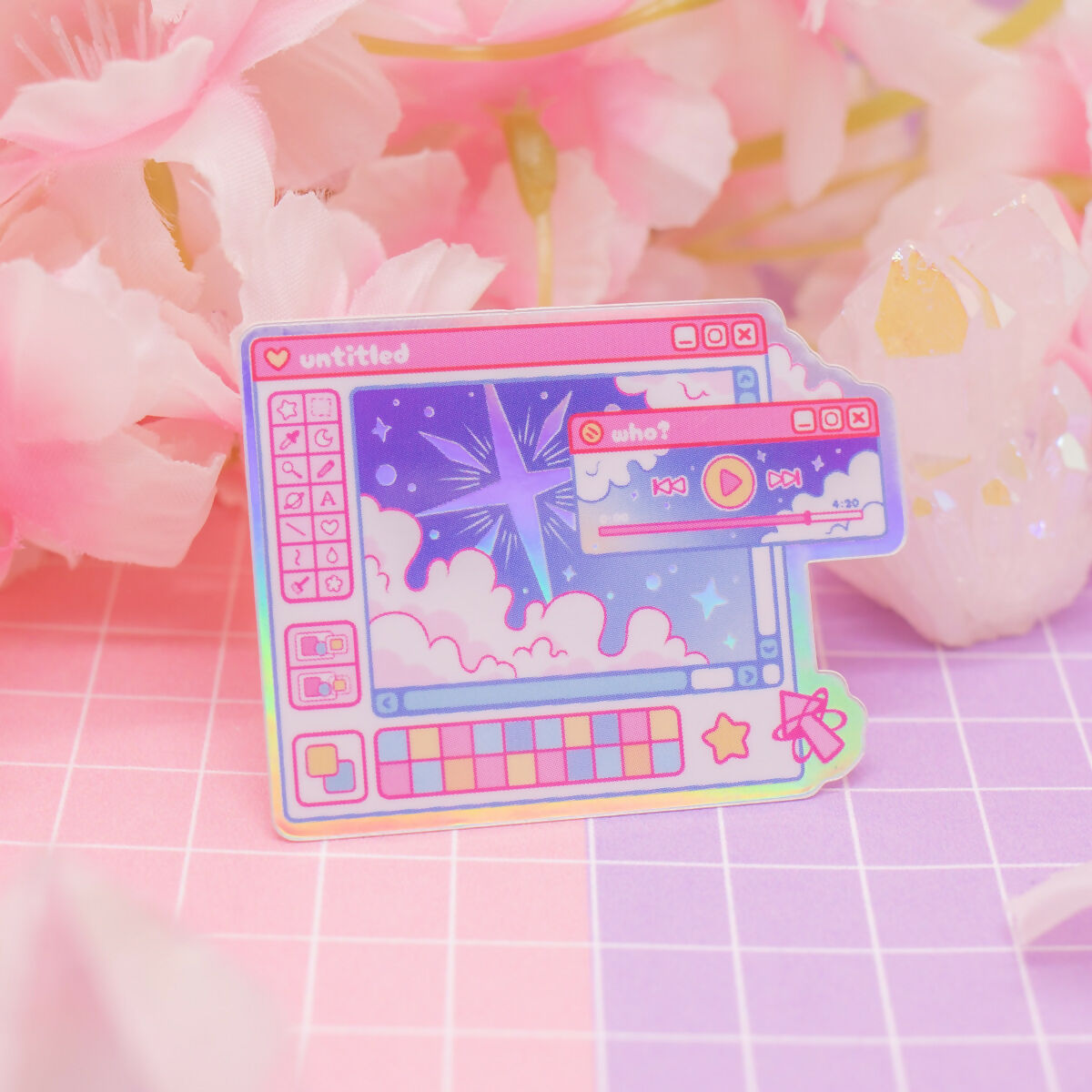 Holographic Sticker - Starry Night Paint UI