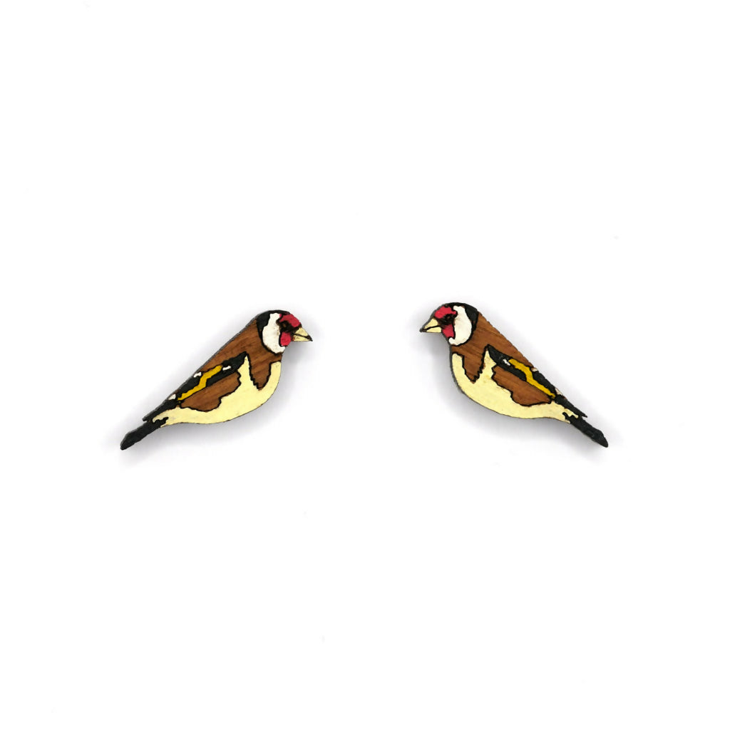 Gold Finch Stud Earrings
