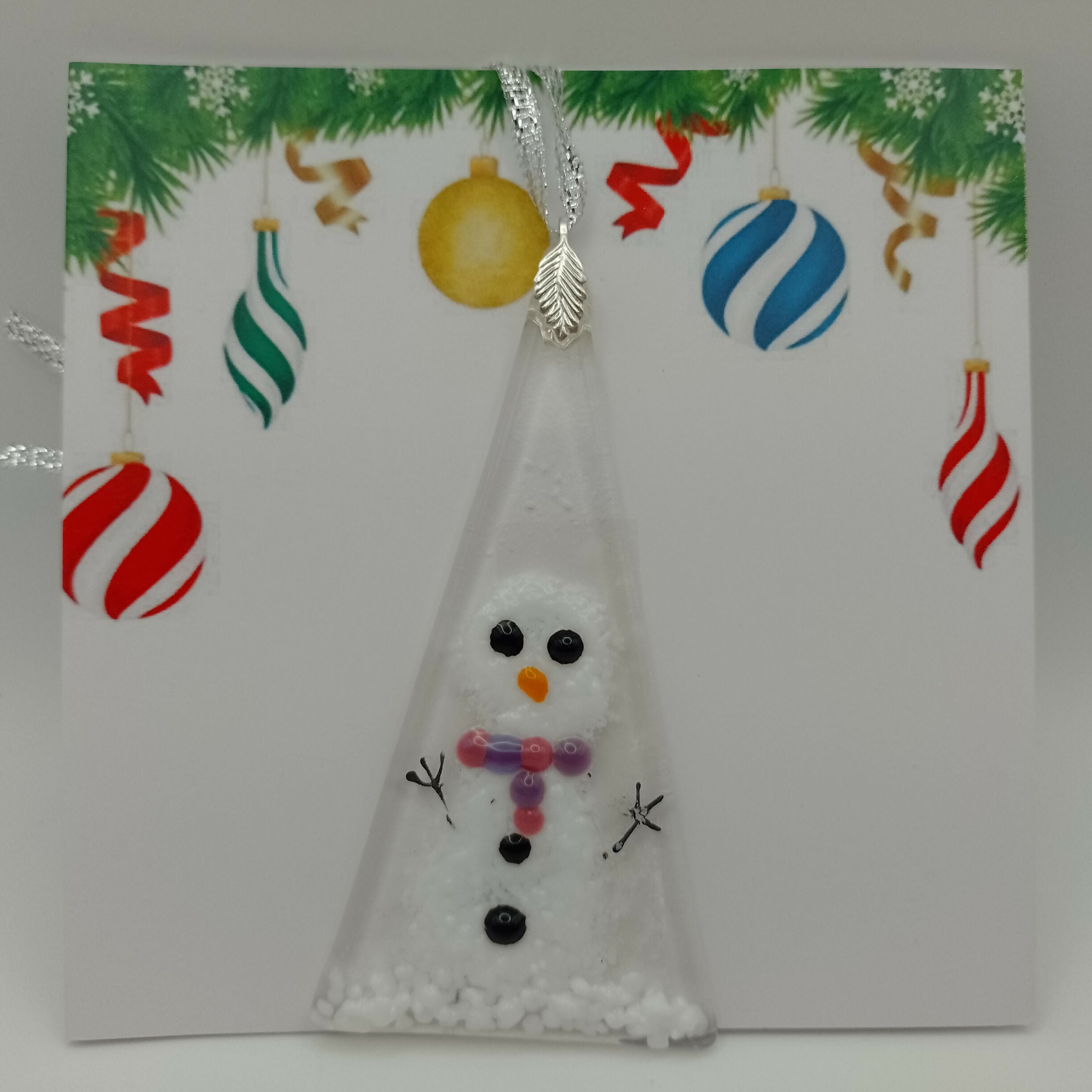 Fused Glass Christmas Card