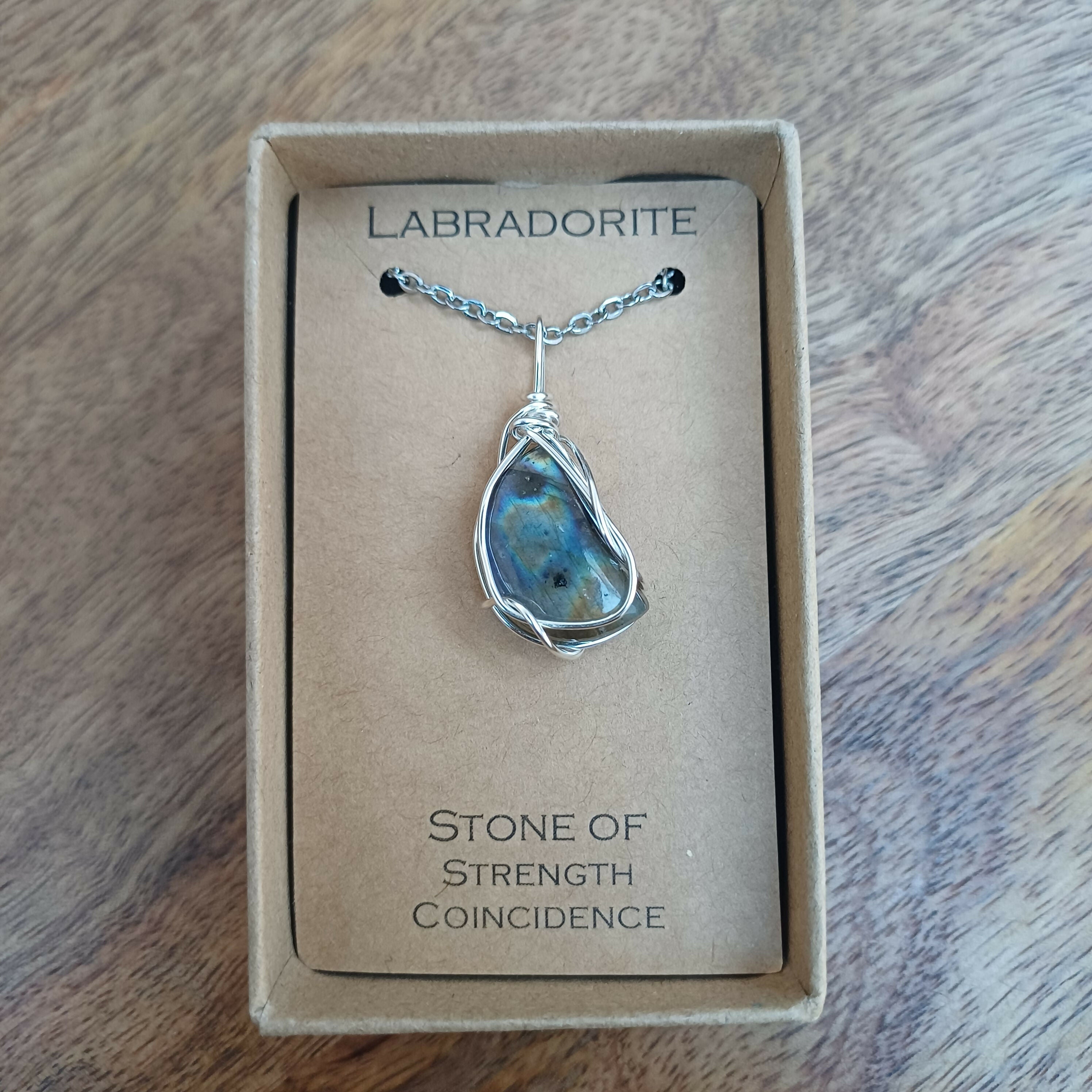 Labradorite Wire Wrapped Pendant