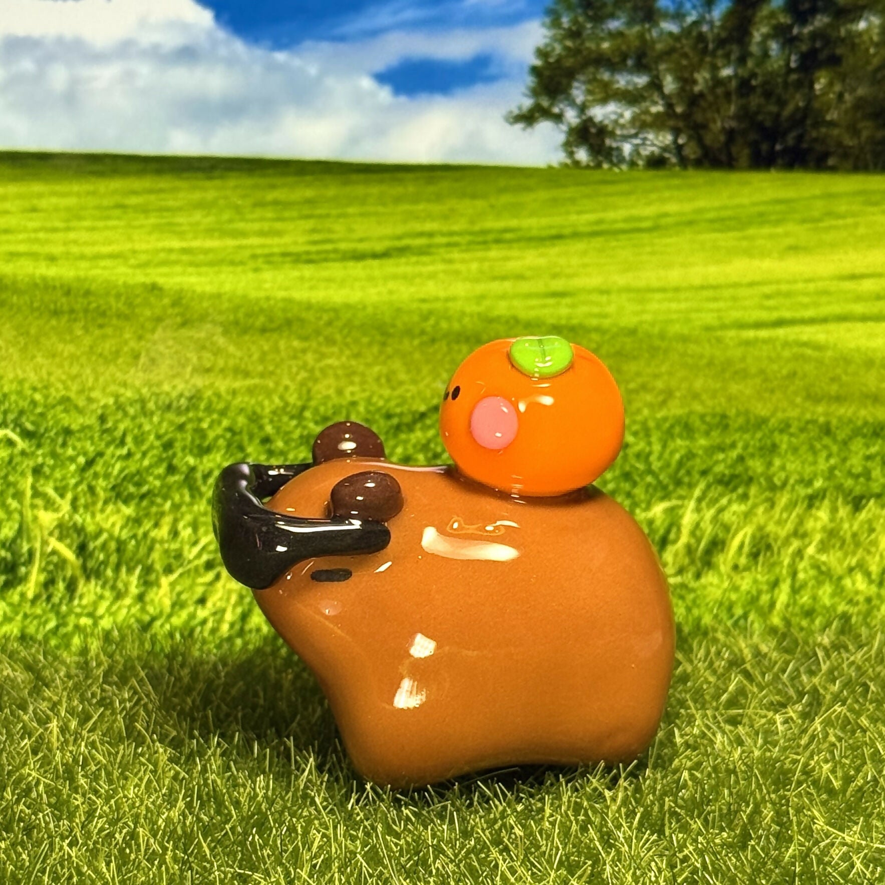 Cool Capybara & Orange Figure