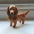 Ceramic Red Longhaired dachshund dog sculpture