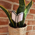 Pink Book Stained Glass Plantstake