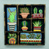 Clay Cacti, Succulent and Plant Small Wooden Black Painted Trinket Tray