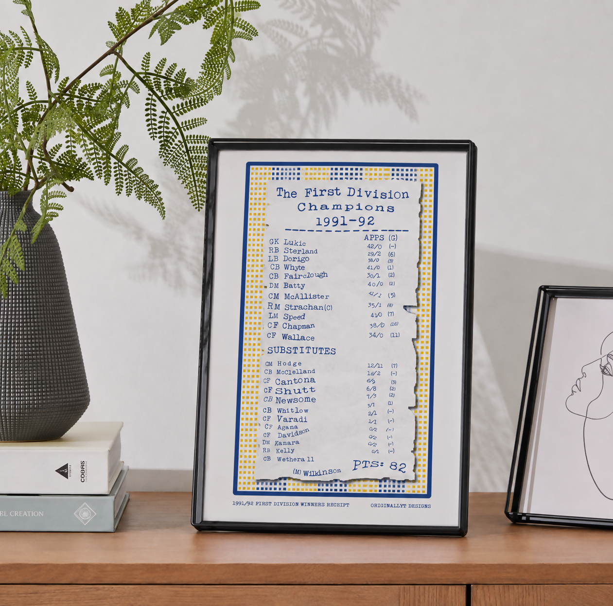 Leeds Utd Art Print RECEIPT Design