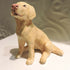 Ceramic Happy Golden Retriever Dog Sculpture