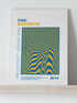 Leeds Rhinos Art Print PSYCHEDELIC Design in White