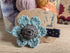 Hair Accessory - green-blue flower hair clip