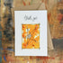 Abstract Sparkle Star Thank You Card in Yellow
