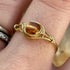 Handmade Gold Vermeil Wire Wrapped Amber Ring