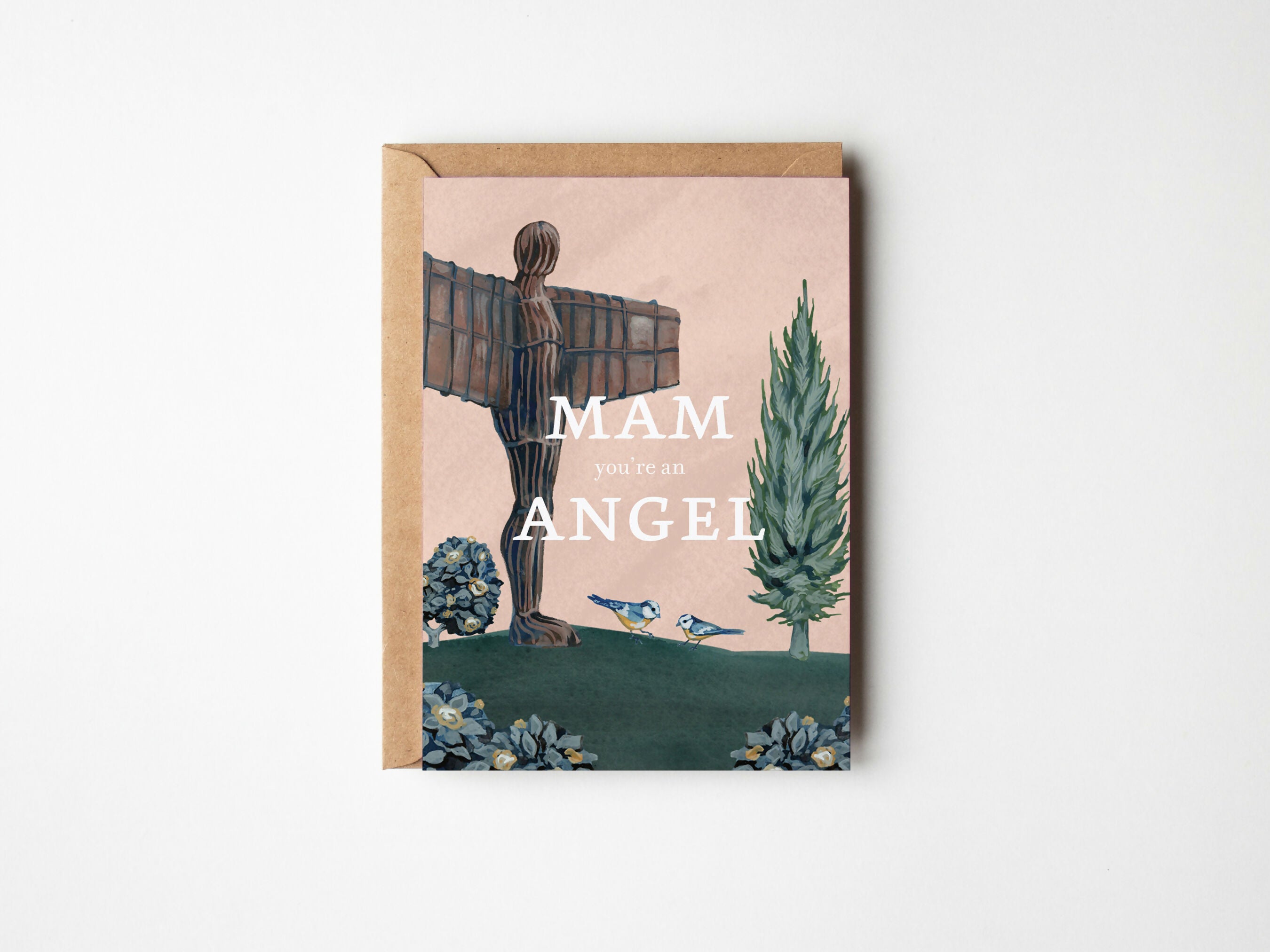 Mam You're An Angel, Angel of the North A6 Greetings Card