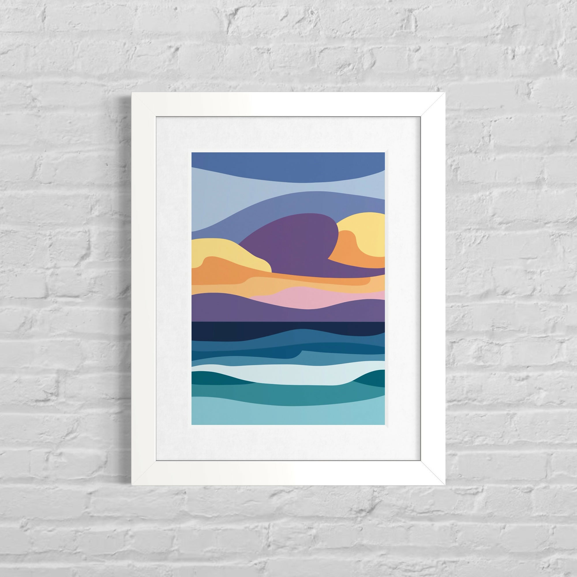Storm Clouds Over The sea - Mounted Print
