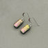 Pink & Yellow Dichroic Glass Necklace and Earrings Set - Sterling Silver, Handmade by Jade Tapson Glass