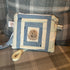 Unique Handcrafted Patchwork Purse Wristie With Crossbody Strap Made From Upcycled Jeans And Animal Print Fabric