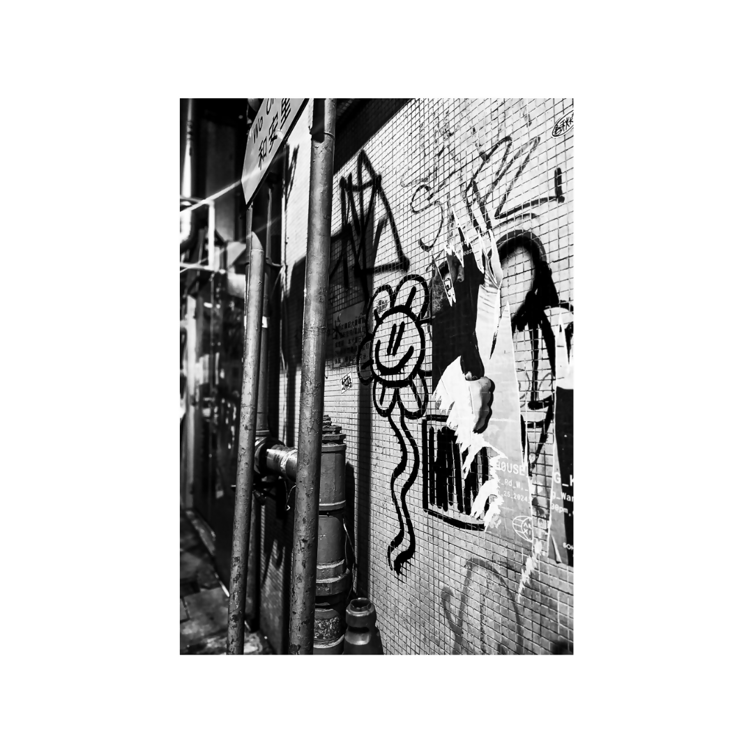 Concrete Bloom – Black & White Street Photography Print A3