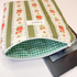 Sage Green Striped Red Floral Green Lining Book or Kindle Sleeve