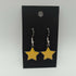Yellow Enamel Star Earrings