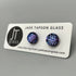 Crackle Dichroic Fused Glass Sterling Silver Stud Earrings - Handmade by Jade Tapson Glass.