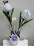 Handmade Chenille Tulip Arrangement in Ceramic Pot