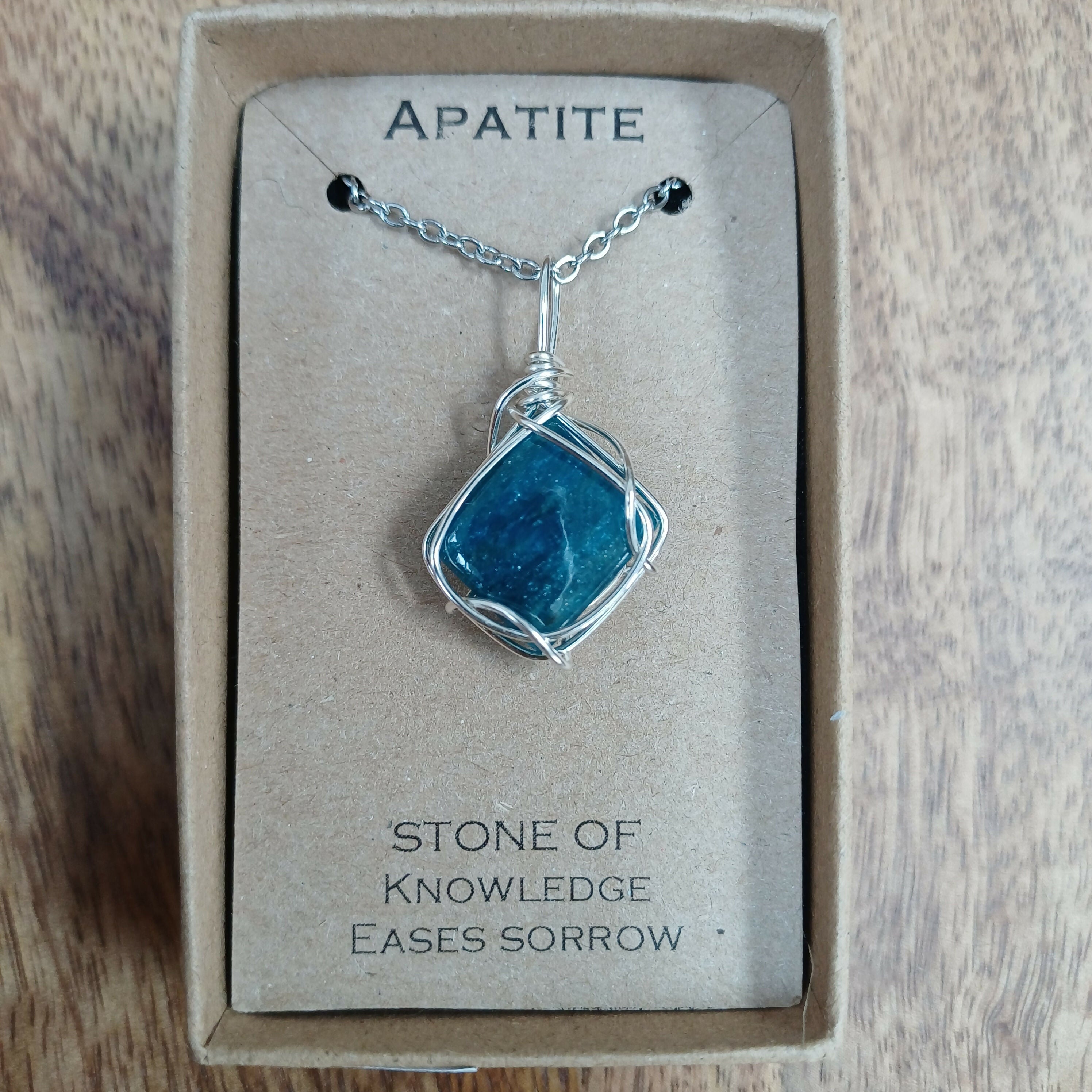 Apatite Wire Wrapped Pendant