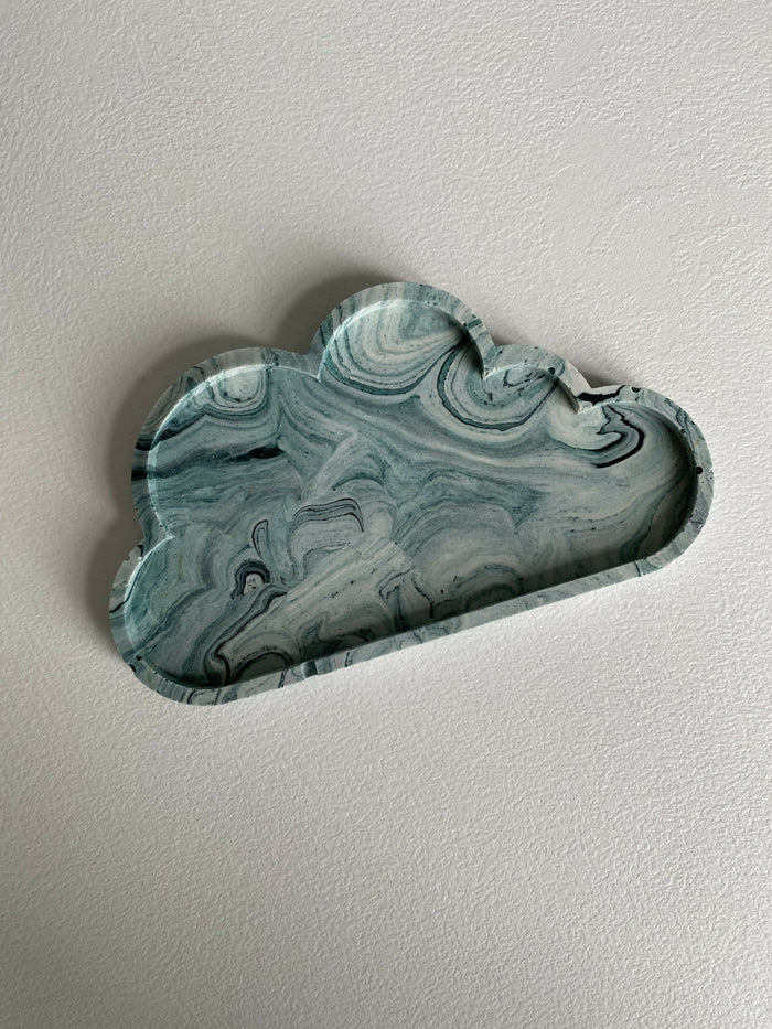 Blue Marbled Cloud Trinket Dish