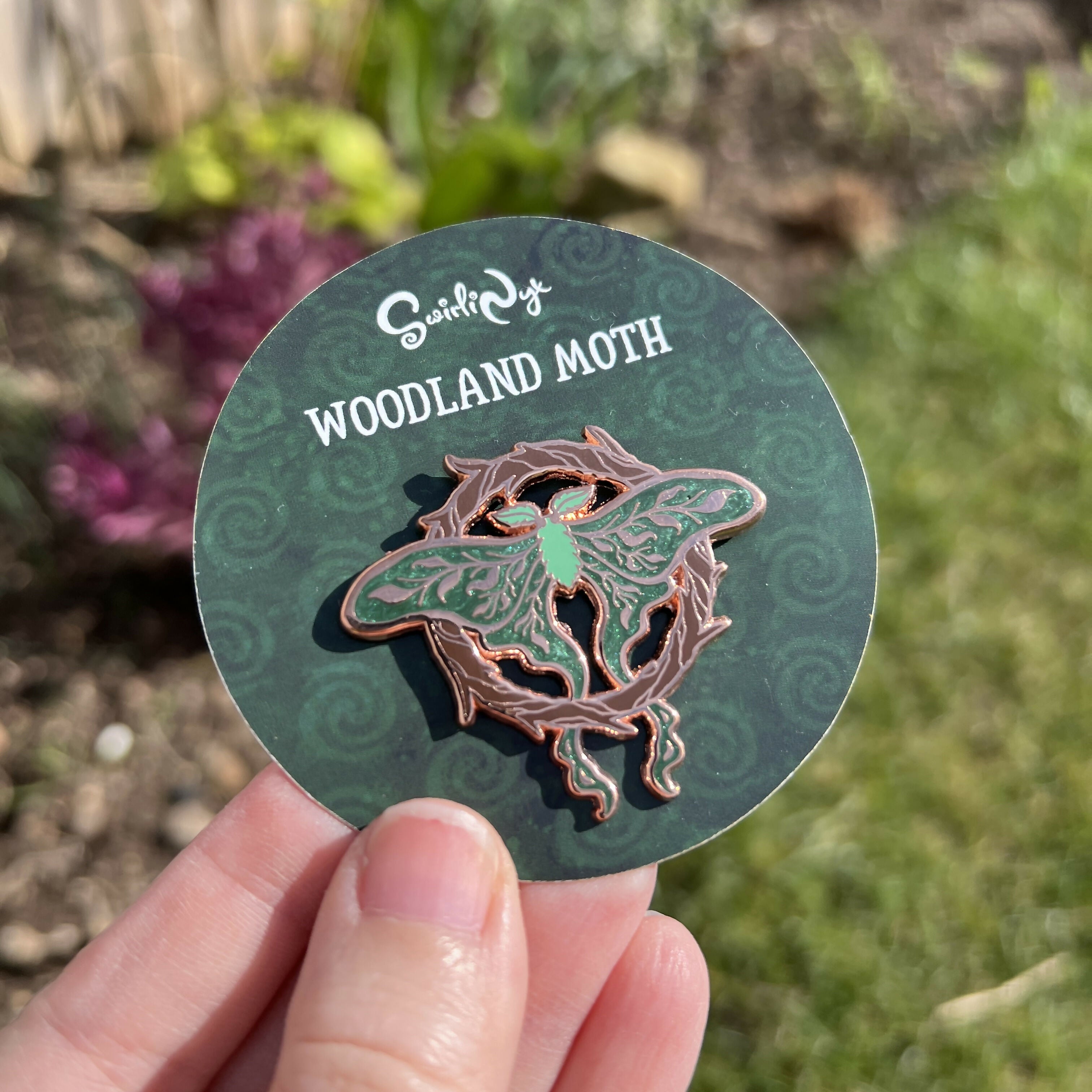 Woodland Moth Enamel Pin