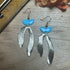 Funky Gold Plated Abstract & Enamel Earrings