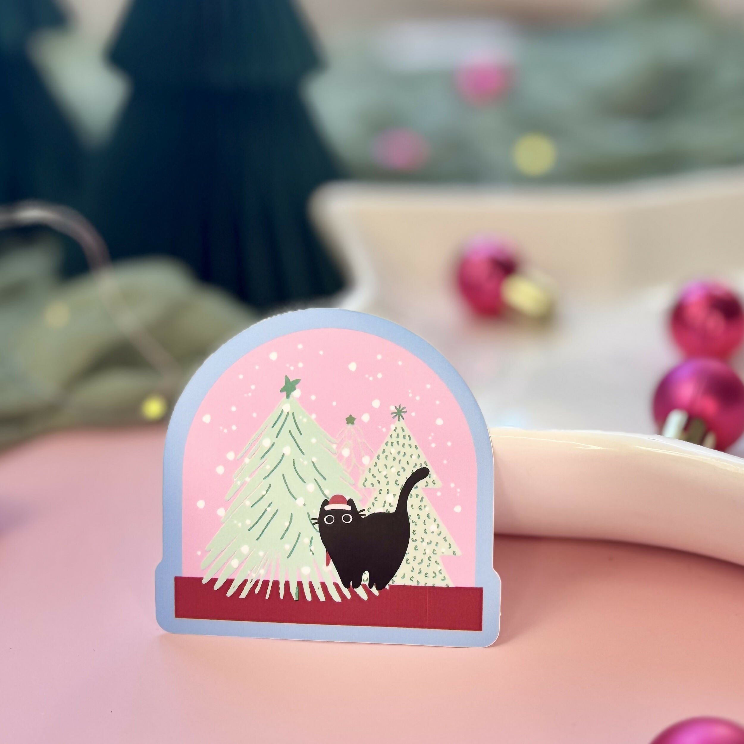 Die-Cut Sticker - Snowglobe Kitty