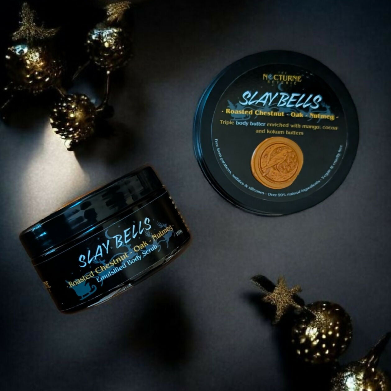 Roasted Chestnut, Brown Sugar, Oak & Nutmeg Gift Set - Body Scrub and Body Butter