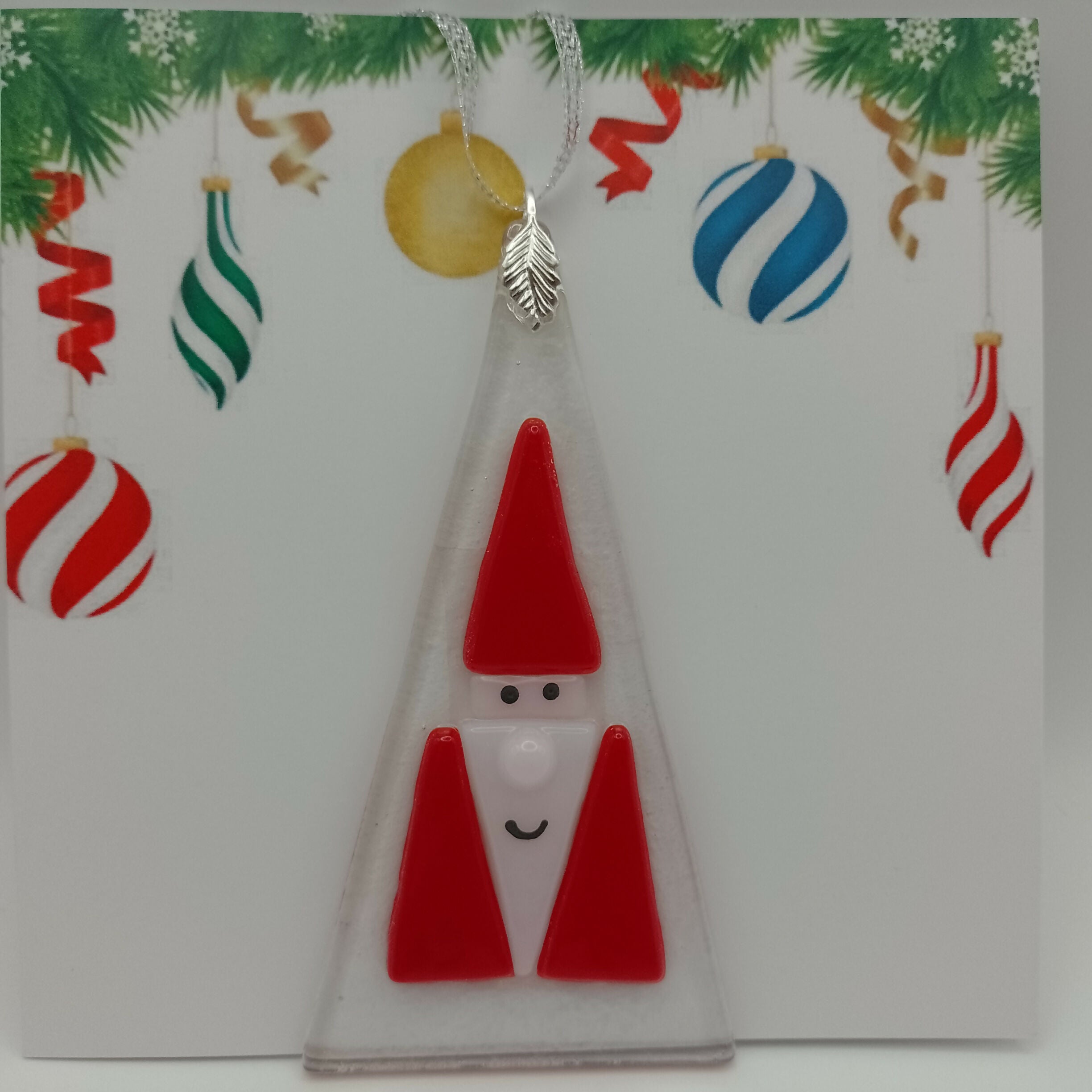 Fused Glass Christmas Card