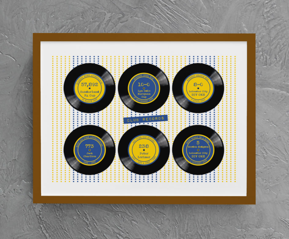 Leeds Rhinos Art Print CLUB RECORDS Design