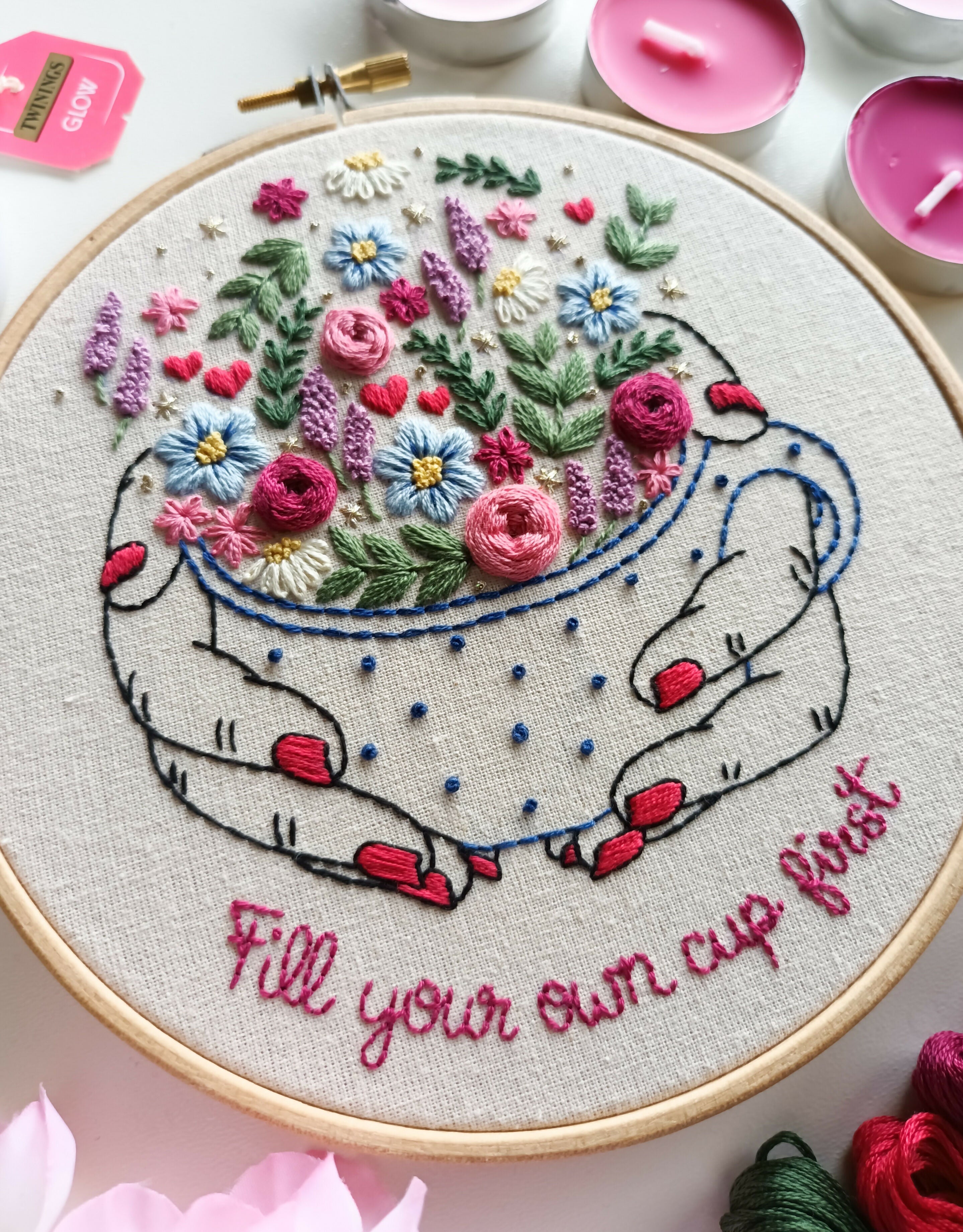 DIY Embroidery Kit For Beginners - Fill Your Cup