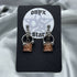 Square Leopard Print Pierced Earrings