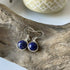 Lapis Lazuli Drop Earrings, Sterling Silver