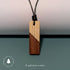 Two-Tone Wood Pendant Necklace