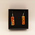 Red and Gold Dichroic Earrings