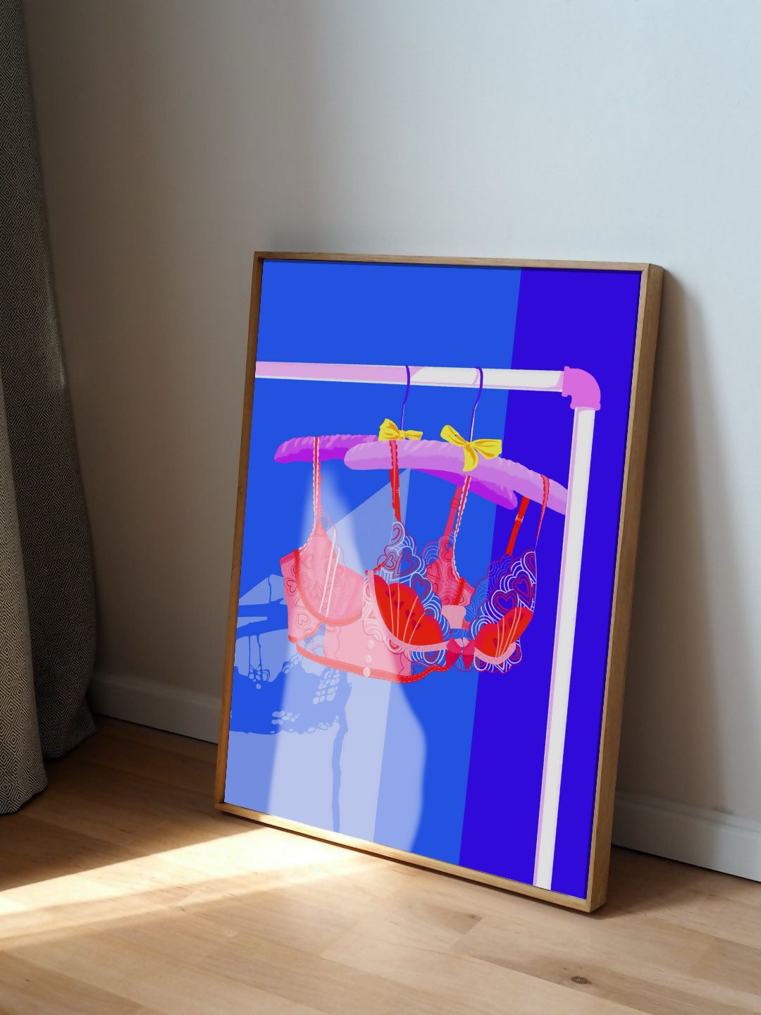 Dark Blue Bra Art Print