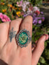 VICTORIAN QUEEN'S LACE STAINLESS MINT RING
