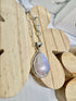 Pink moonstone necklace on trace chain