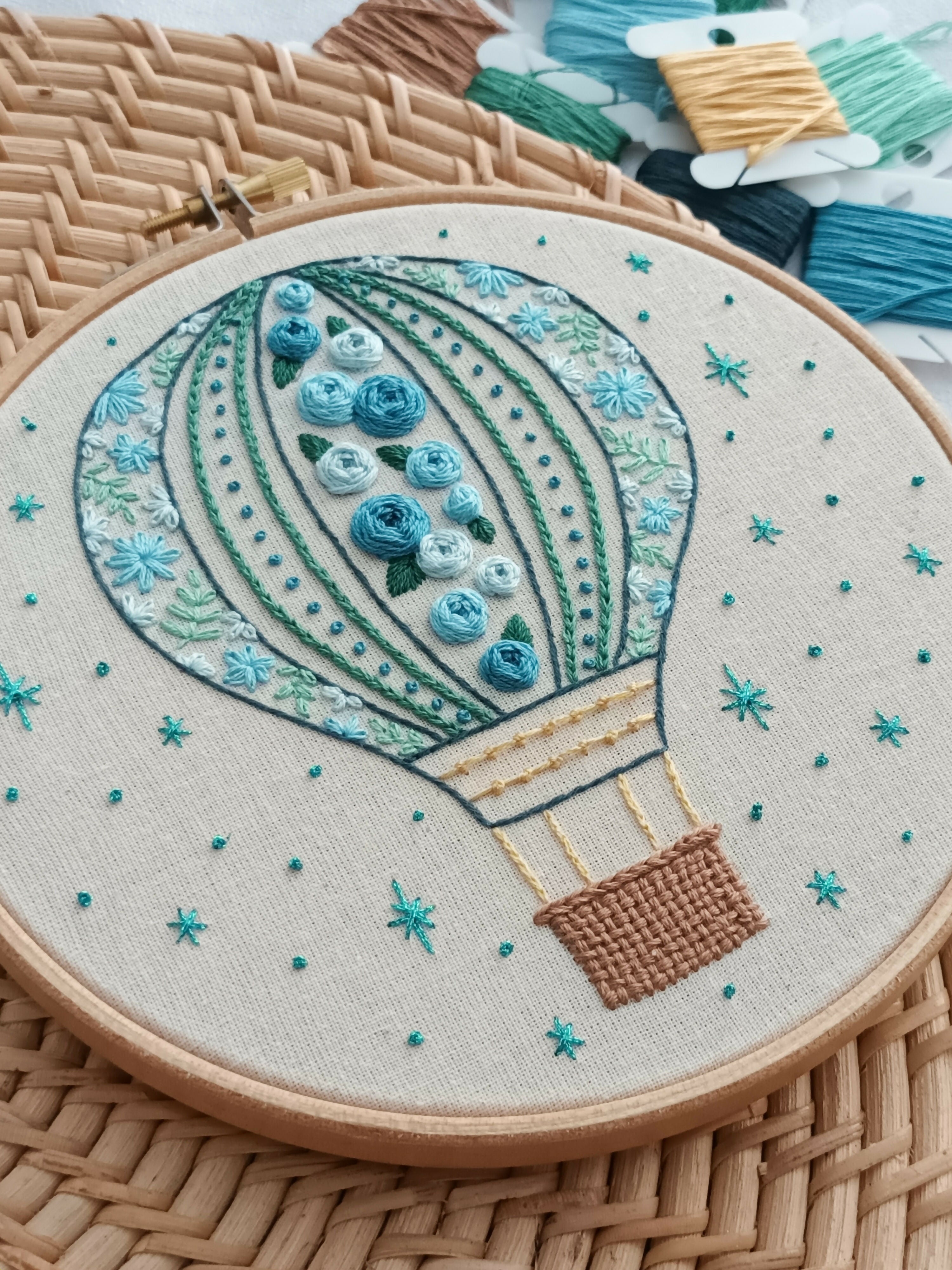 Preprinted embroidery pattern for beginners - Sky is the limit