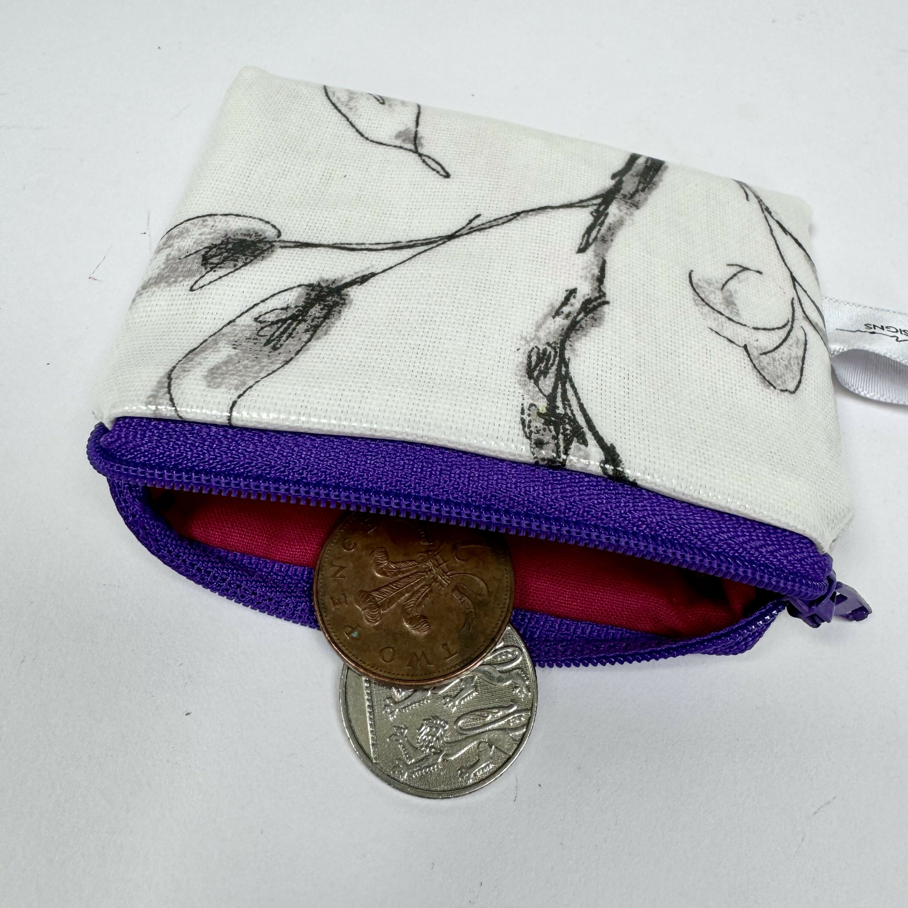 Small Coin Purse - Oilcloth Bird