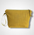 Yellow Lotus Flower Linen Women’s Makeup Bag