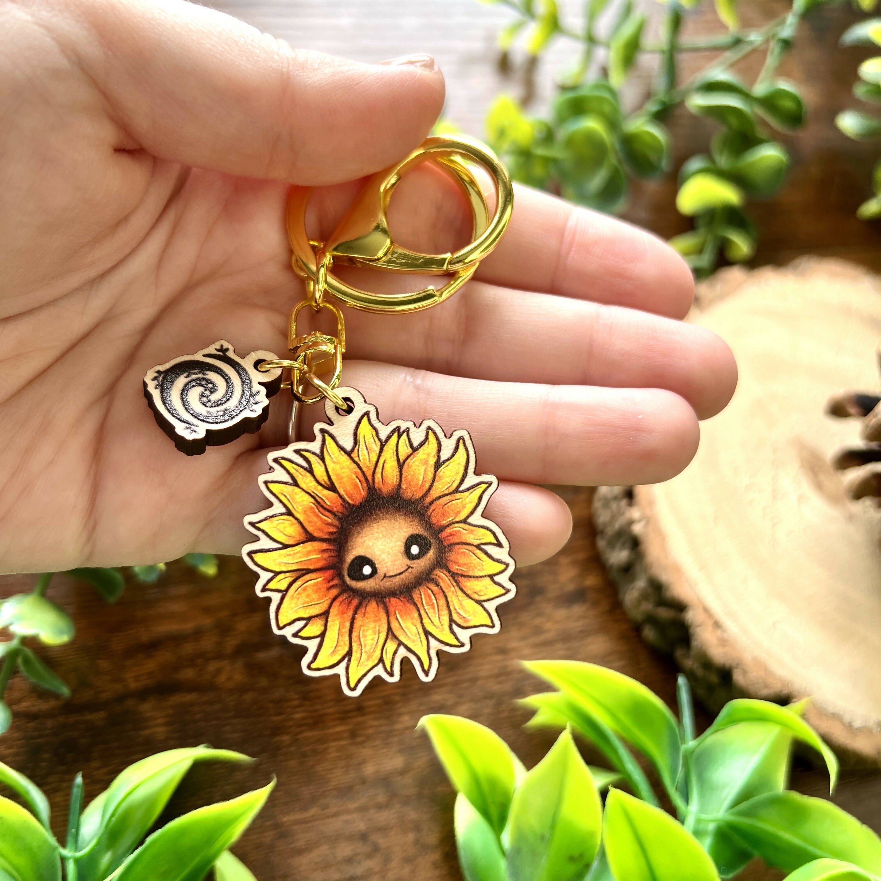 Saffy Sunflower Keyring | Cute Eco-Friendly | Art & Soul