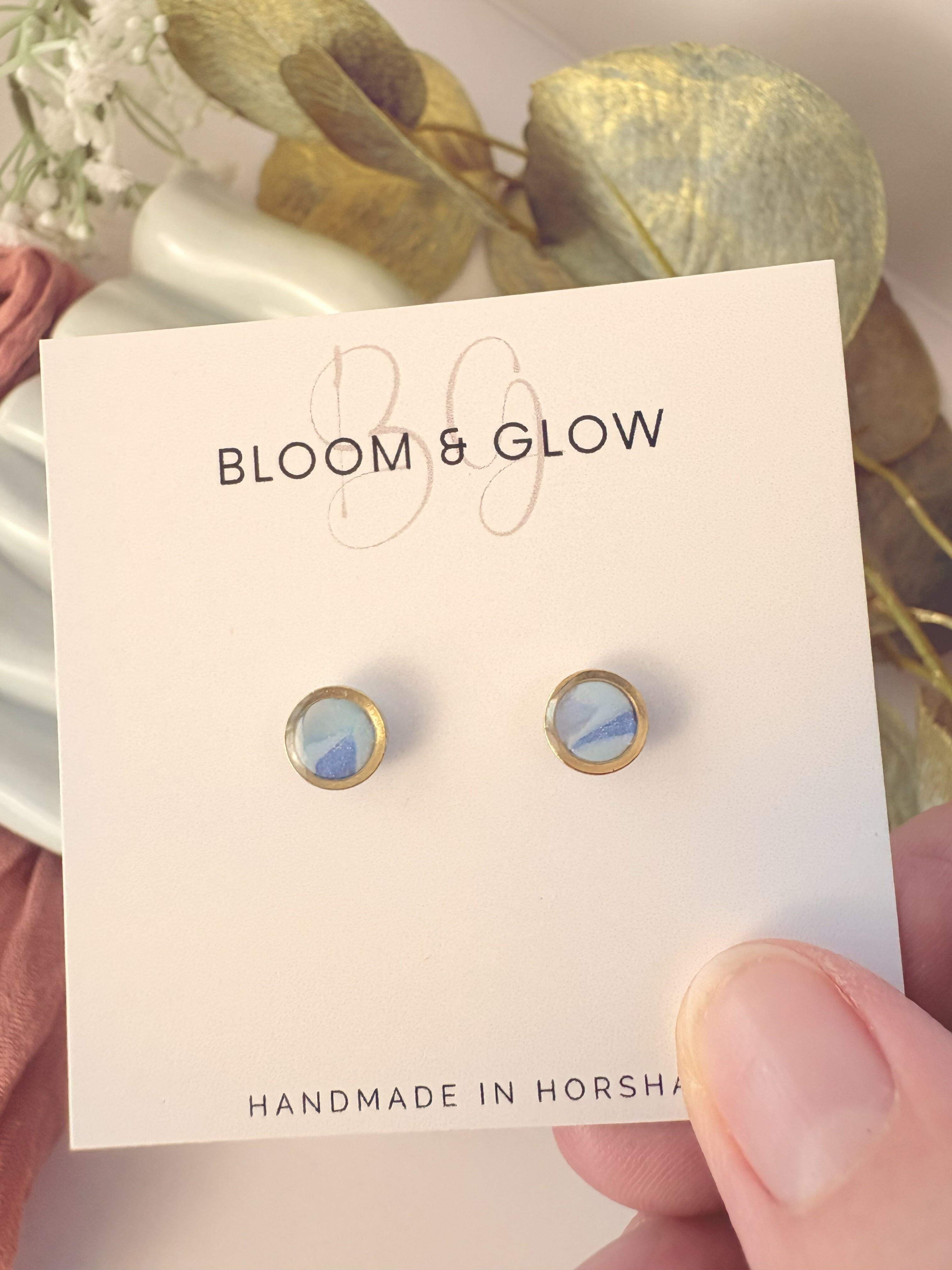 Icy blue Crystal Effect Stud Earrings