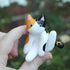 Handmade Polymer Clay Sitting Cat Figure - Calico