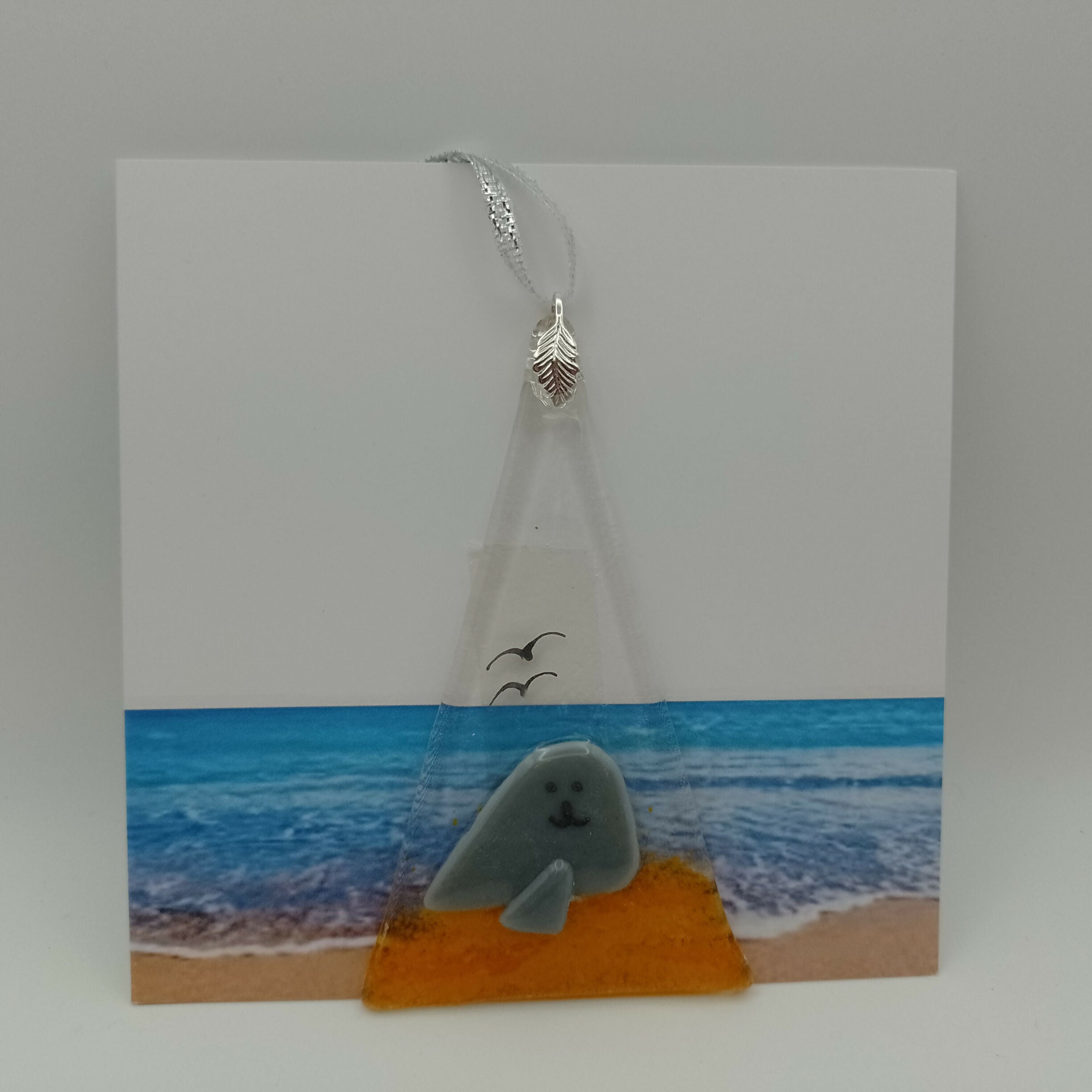 Fused Glass Seal Card
