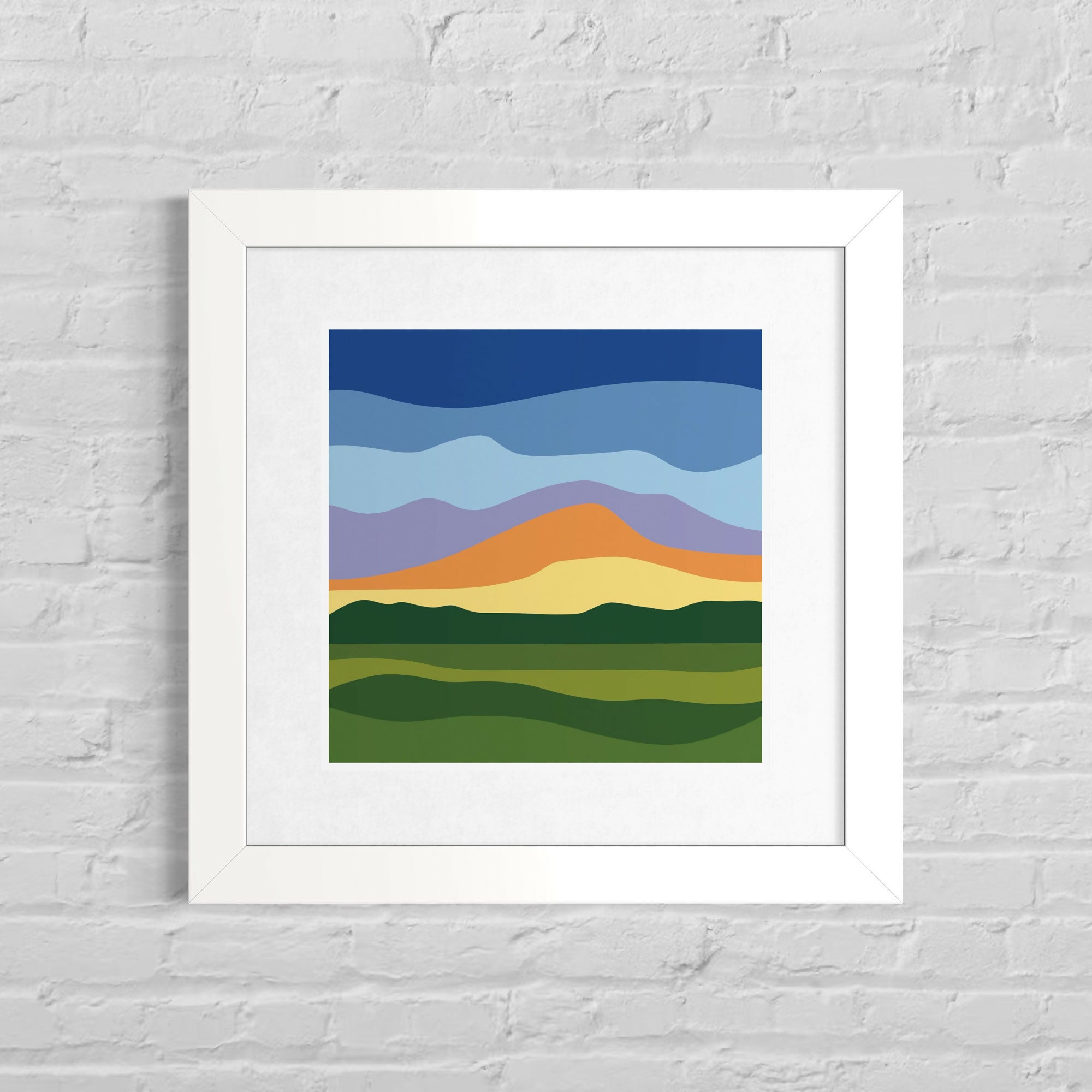 Sunrise Over the Fields -Mounted Print