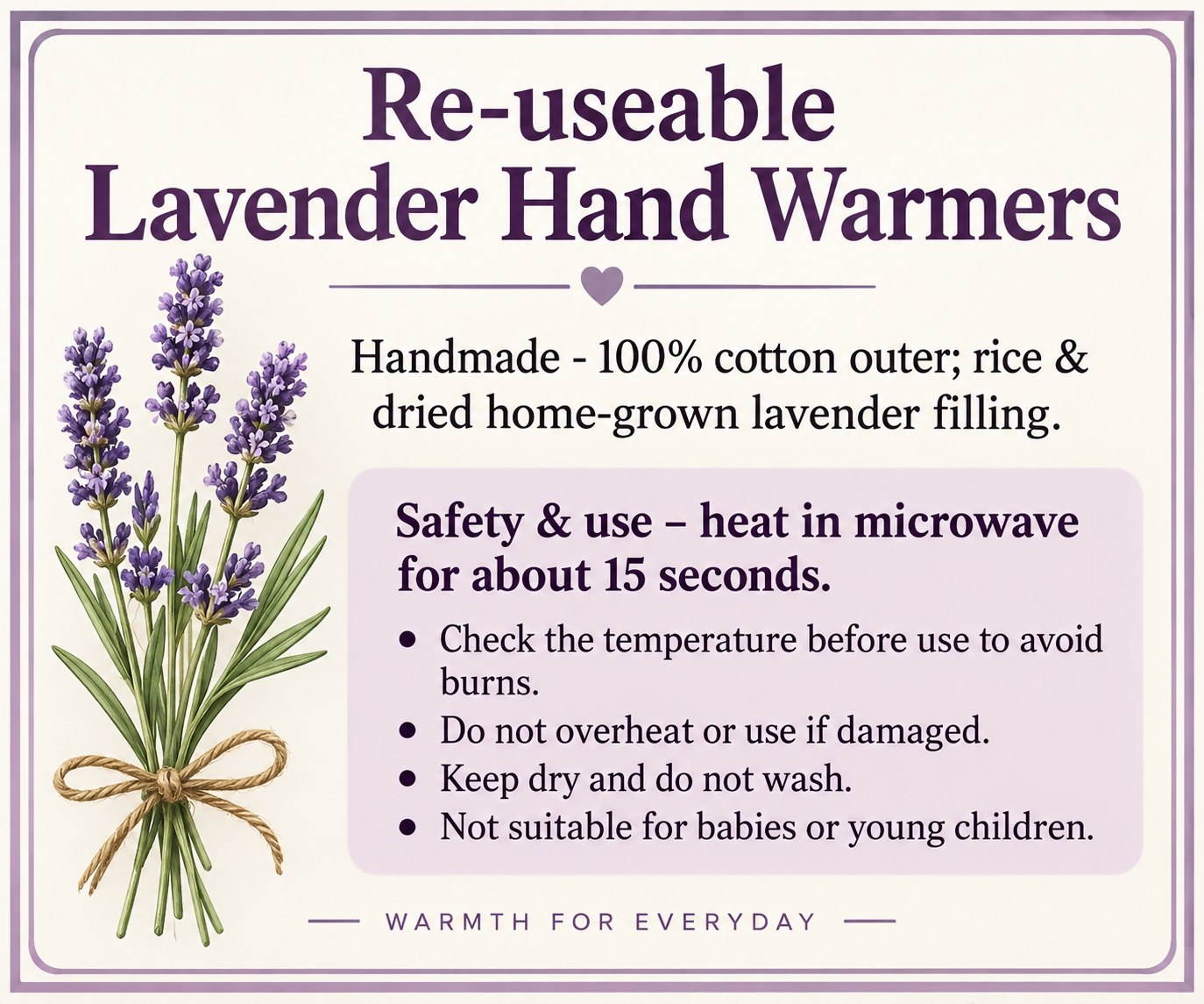 LAVENDER HAND WARMERS